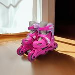 Patines en Línea Ajustables Rosados Talla S