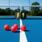 Set de 4 Pelotas para Pickleball Color Rojo