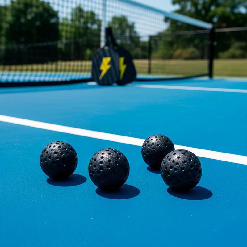 Set de 4 Pelotas para Pickleball Color Negro