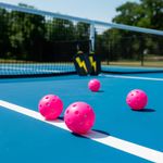 Set de 4 Pelotas para Pickleball Color Fucsia