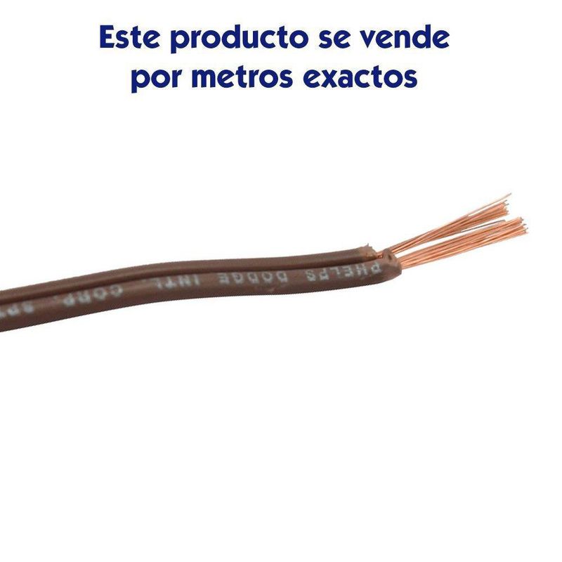 Cable Eléctrico Paralelo SPT 2x14 AWG Café