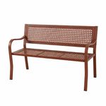 Banca Alma de Metal para Exterior con Diseño Perforado Color Rojo