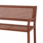 Banca Alma de Metal para Exterior con Diseño Perforado Color Rojo