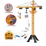 Grúa RC con Luces y Sonido Color Amarillo de 128 Cm