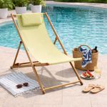 Silla de Playa Sahara Plegable Amarilla