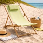 Silla de Playa Sahara Plegable Amarilla