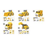 Vehículo Transformable 5 en 1 con 114 Pzas Color Amarillo