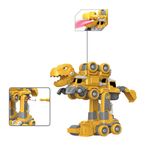 Vehículo Transformable 5 en 1 con 114 Pzas Color Amarillo