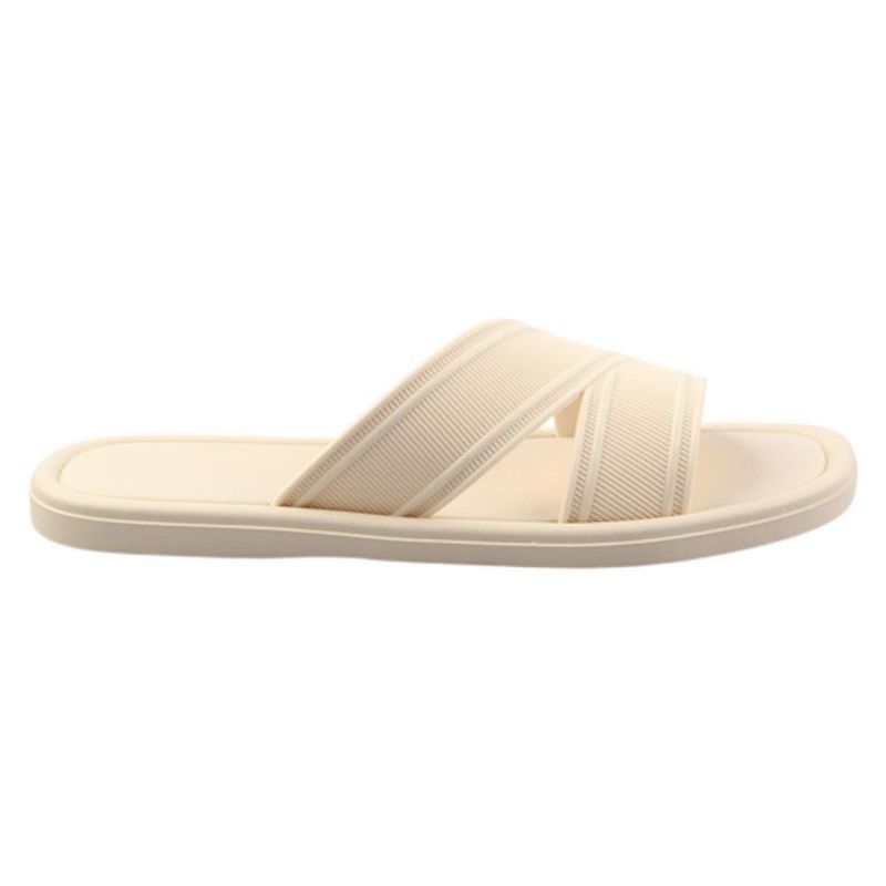 Sandalia Tipo Slide Color Blanco Talla 37