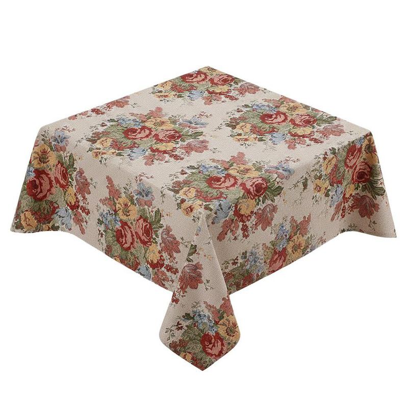 Mantel Cuadrado Estampado Flores 120 x 120 cm
