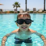 Lentes de Natación con Protección UV para Niños Color Negro