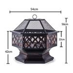 Calentador de Ambiente a Carbón de 71 x 61 x 63 cm con Malla