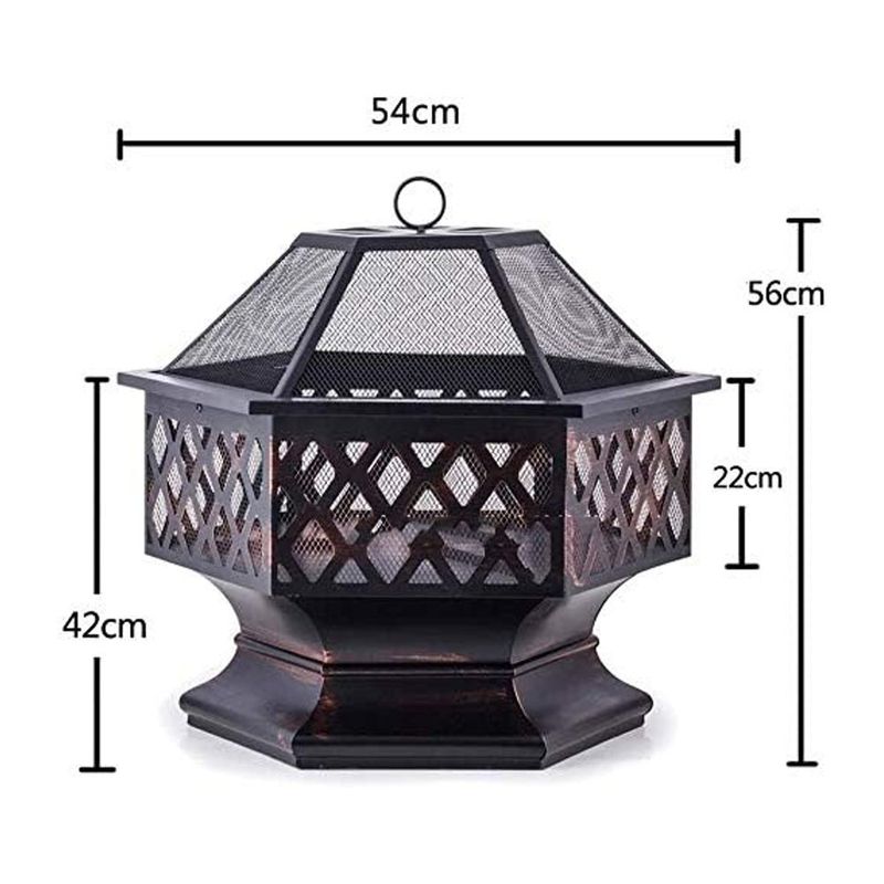 Calentador de Ambiente a Carbón de 71 x 61 x 63 cm con Malla