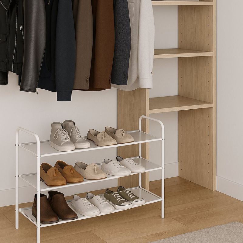 Zapatero Apilable 90 x 65 Cm Blanco