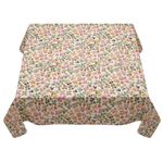 Mantel Cuadrado Estampado Flores Naranja 120 x 120 cm