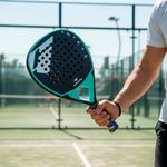 Pala de Pádel Fibra de Carbono Tiapad Negro con Verde