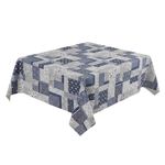Mantel Cuadrado Estampado Patchwork Azul 120 x 120 cm