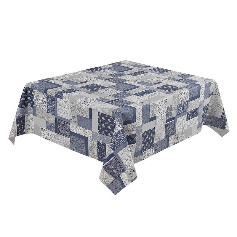 Mantel Cuadrado Estampado Patchwork Azul 120 x 120 cm
