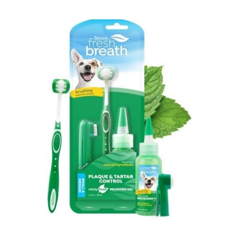 Dental Fresh Breath para Perro Talla Grande con Cepillos en Kit