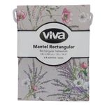Mantel Rectangular Estampado Flores Beige 140 x 240 cm