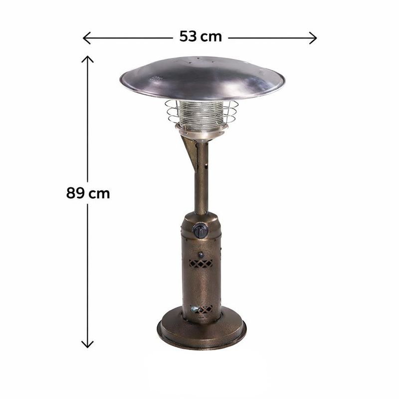 Calentador de Mesa Exterior de Acero Inoxidable a Gas Propano