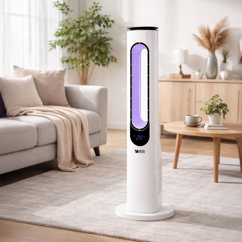 Ventilador de Torre Rosthal sin Aspas Color Blanco