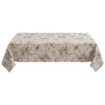 Mantel Cuadrado Estampado Flores Beige 120 x 120 cm