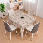 Mantel Cuadrado Estampado Flores Beige 120 x 120 cm