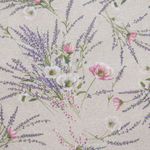 Mantel Cuadrado Estampado Flores Beige 120 x 120 cm