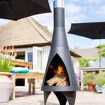 Calentador de Ambiente Metálico para Leña con Bandeja