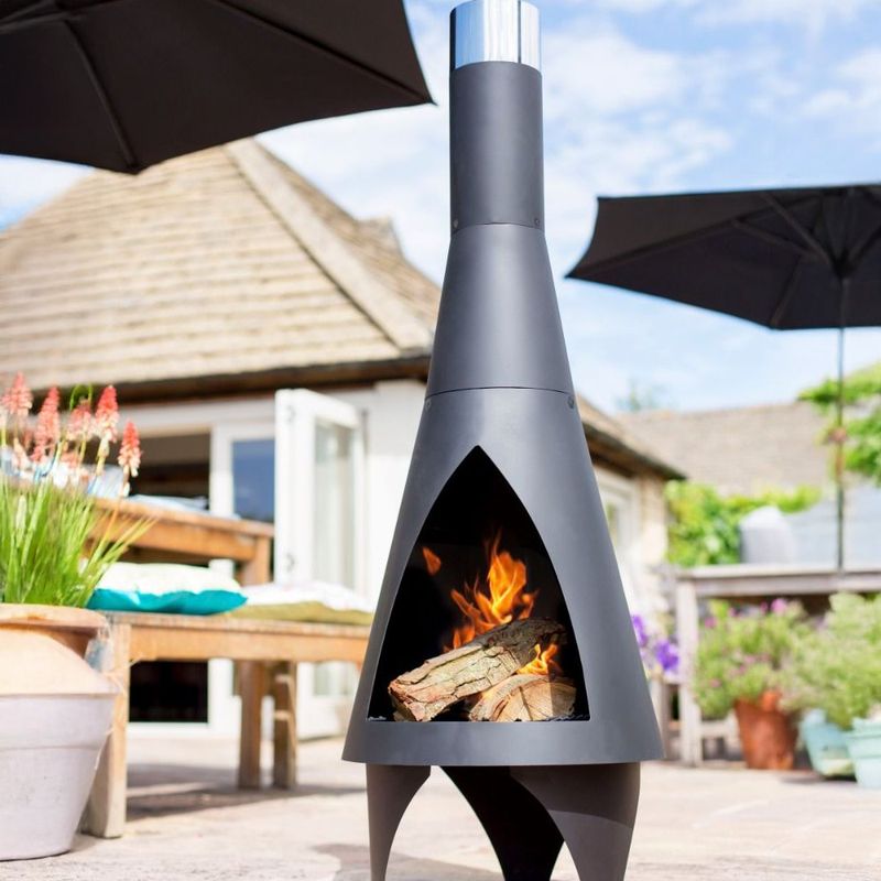 Calentador de Ambiente Metálico para Leña con Bandeja