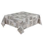 Mantel Cuadrado Estampado Gris 120 x 120 cm