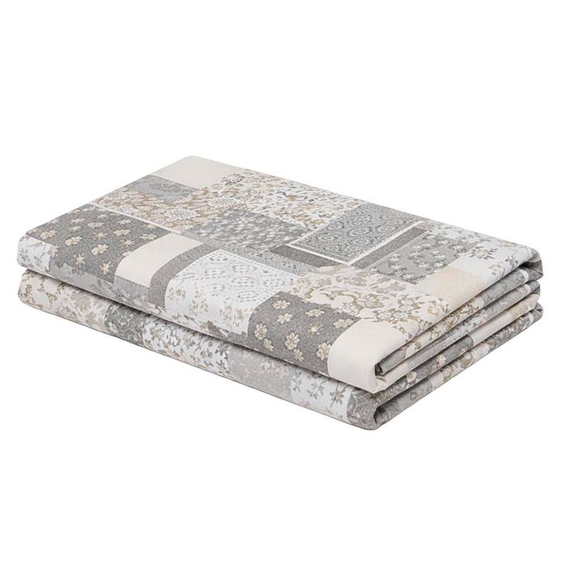 Mantel Cuadrado Estampado Gris 120 x 120 cm