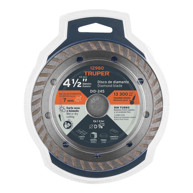 Disco de Diamante para Concreto 4-1/2 Plg X 2.2 mm