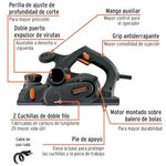 Cepillo Eléctrico Industrial 950 W 4-1/2 Plg