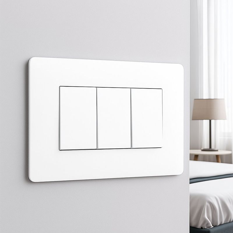 Placa Triple Modular Matix Go Blanca