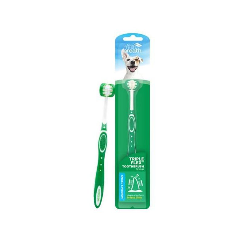 Cepillo Dental Triple Flex Fresh Breath para Perro Pequeño