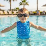 Lentes de Natación para Niños Protección UV Color Negro con Gris