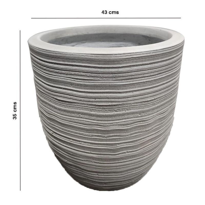 Maceta Decorativa Jericó Color Gris 43 x 43 x 35 cm