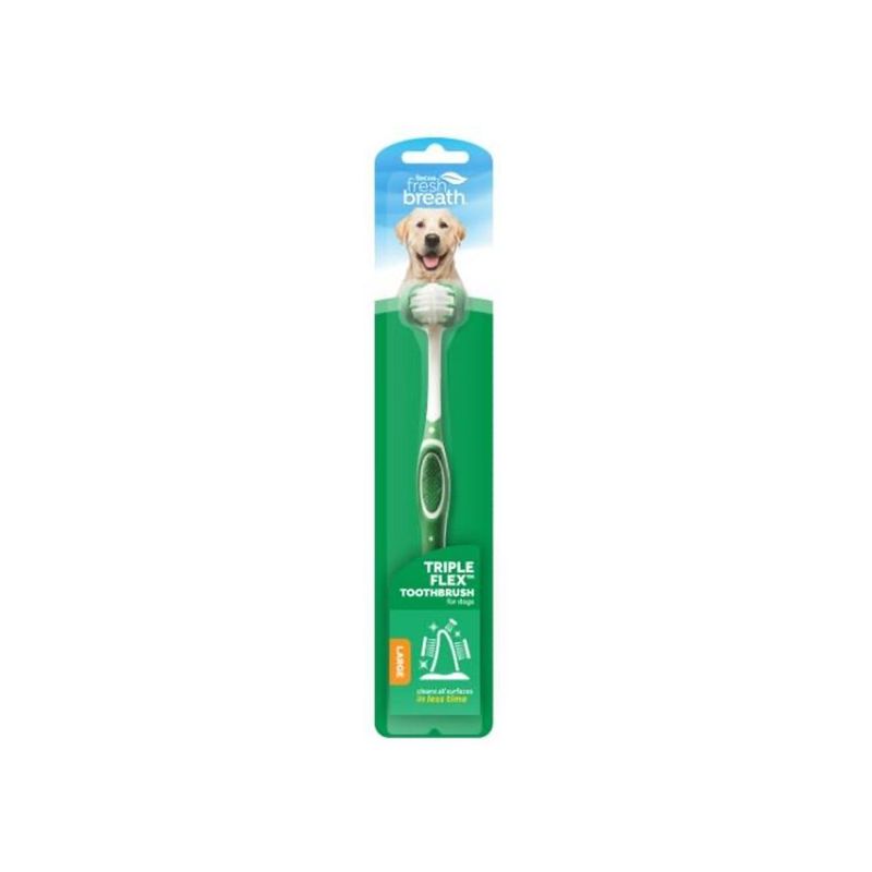 Cepillo Dental Triple Flex Fresh Breath para Perro Grande