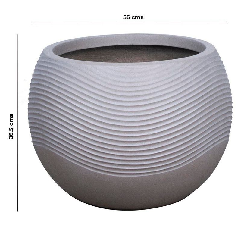 Maceta Babilonia con Diseño Ondulado Moderno 55 x 55 x 36.5 Cm