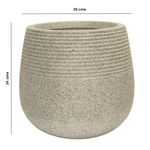 Maceta Balcanes con Acabado Tipo Piedra 39 x 39 x 34 Cm