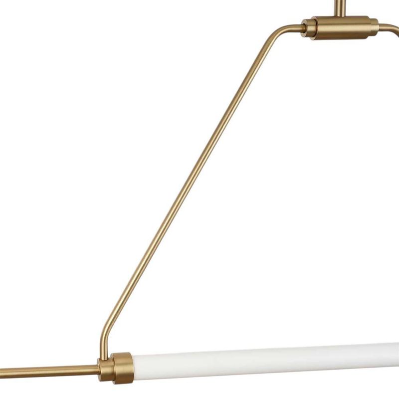 Lámpara de Techo Colgante con 2 Luces Estructura Dorada
