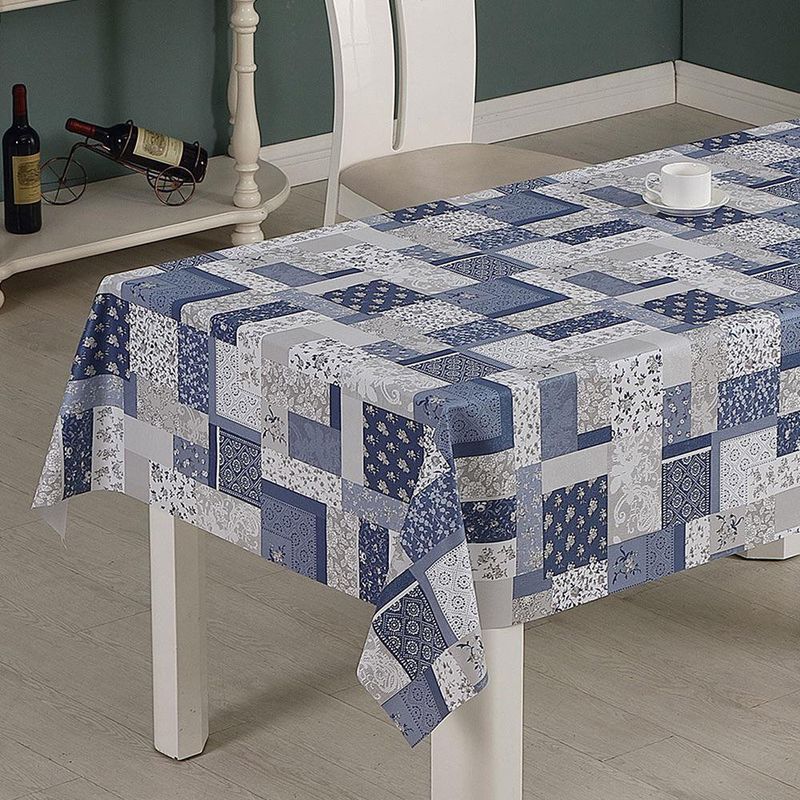 Mantel Rectangular Estampado Azul 110 x 210 cm