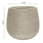 Maceta Balcanes con Acabado Tipo Piedra 55 x 55 x 46 Cm