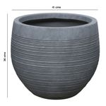 Maceta Decorativa Trípoli de Color Gris 41 x 41 x 36 cm