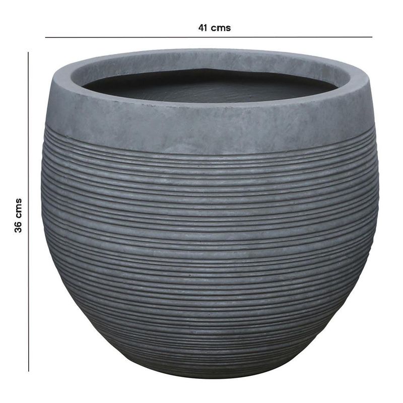 Maceta Decorativa Trípoli de Color Gris 41 x 41 x 36 cm