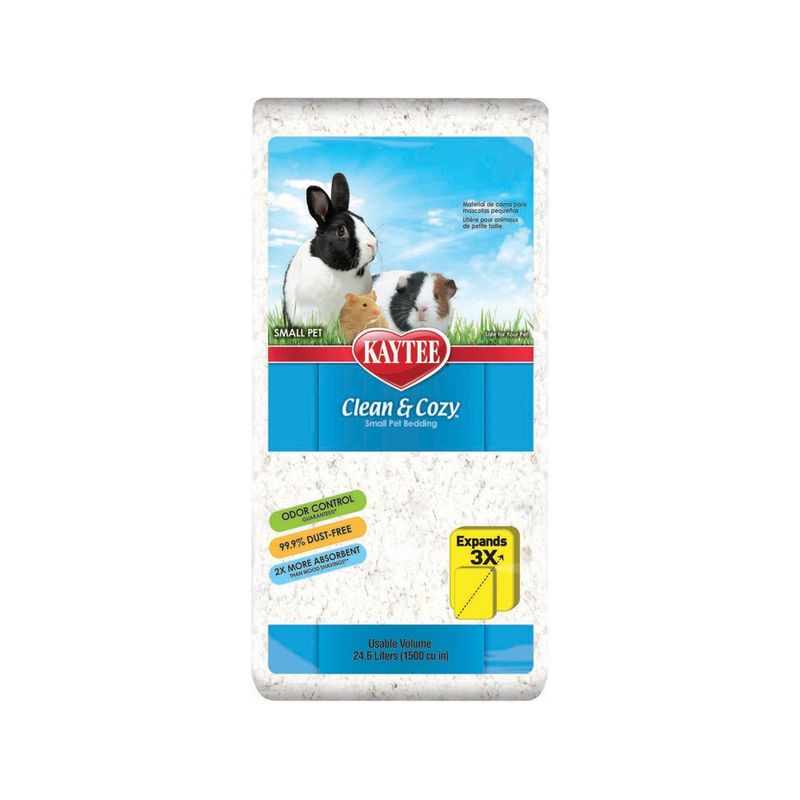 Kaytee Clean & Cozy Ropa de Cama Blanca para Pequeñas Mascotas 24.6 L