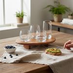 Tabla Triangular de Caoba para Servir Alimentos Color Café