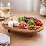 Tabla Triangular de Caoba para Servir Alimentos Color Café